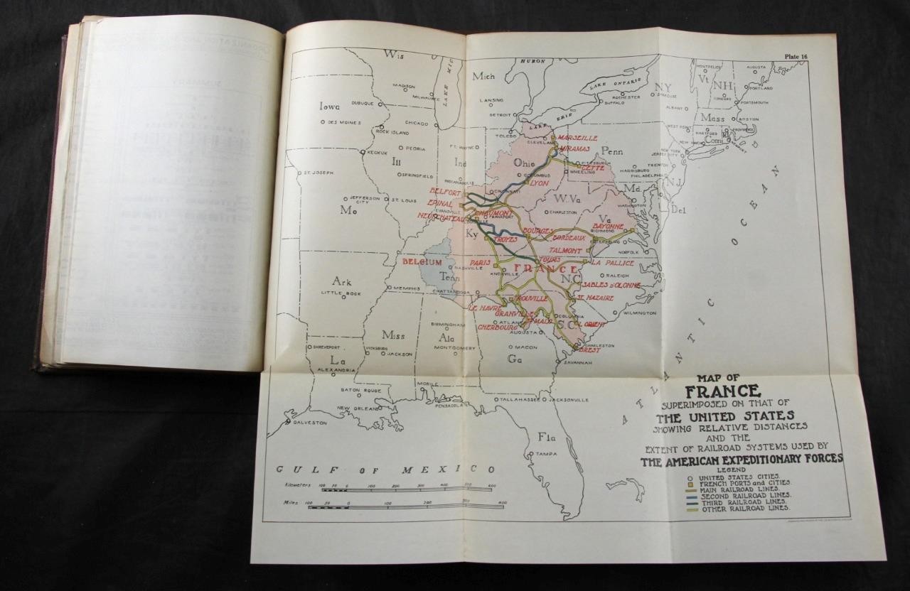 1919 REPORT of GENERAL JOHN PERSHING AMERICAN EXPEDITIONARY FORCES ARMY MAPS WW1