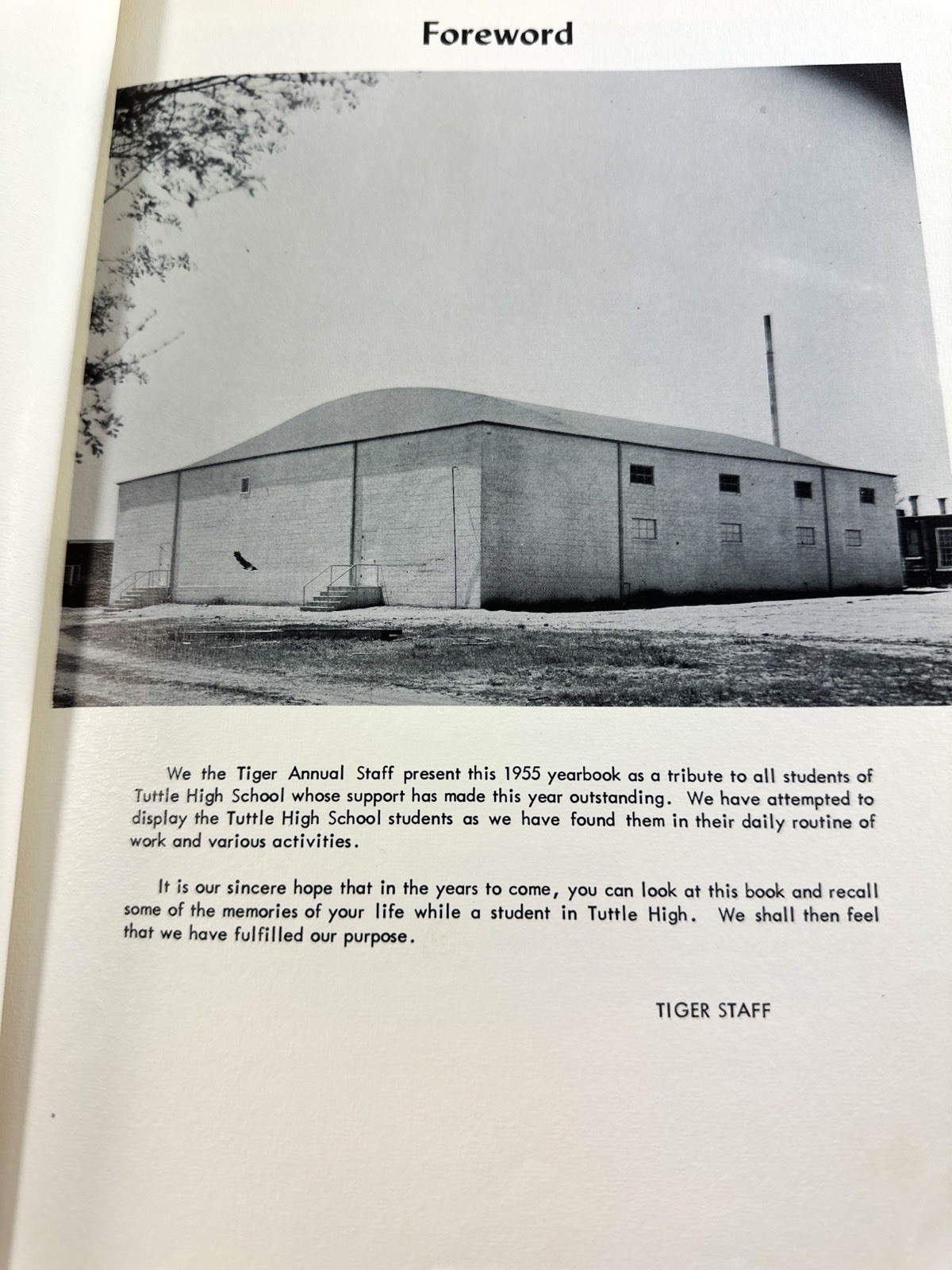 1955 Tiger Tales Tuttle High School Tuttle Oklahoma OK Yearbook Hardcover