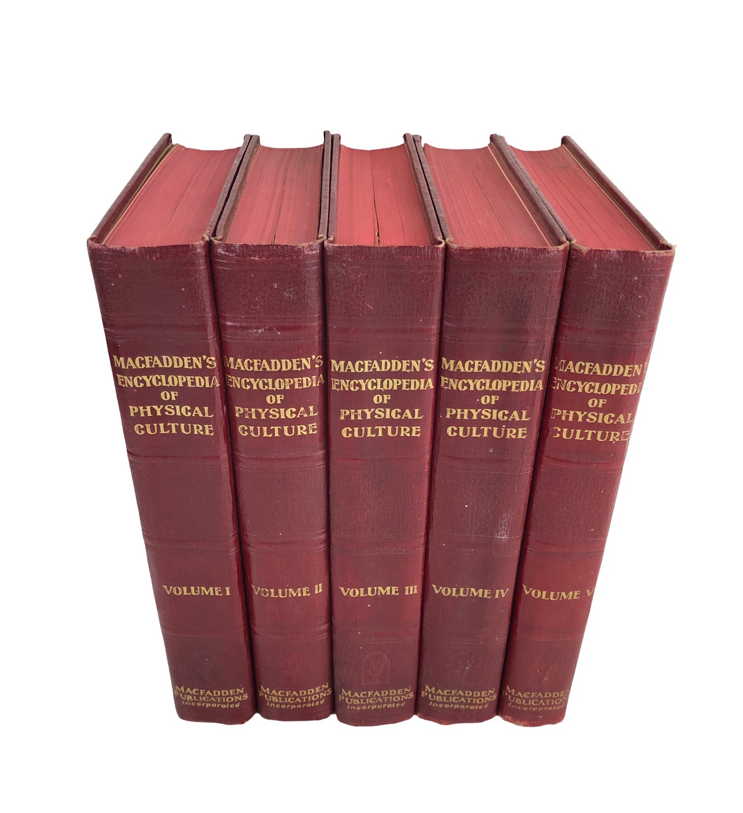 5 Volume Set MacFadden’s Encyclopedia of Physical Culture 1928 Antique