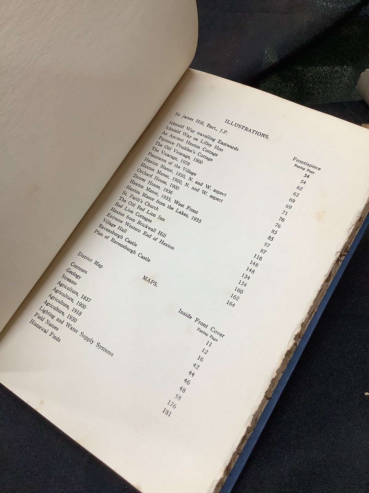 Good 1st Edition 1936 Hexton: A Parish Survey By Ralph Whiteman HB