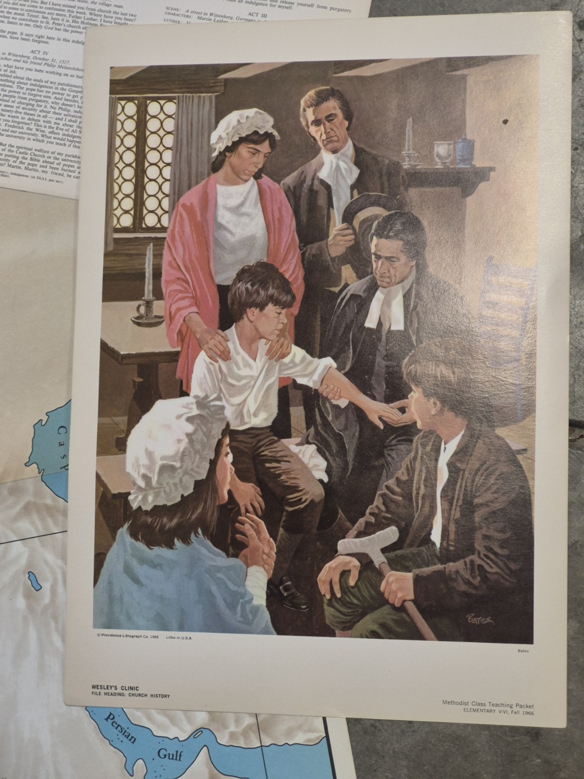 Vintage 1966 Methodist Class Teach Pack COMPLETE Set Maps Prints Record Sunday