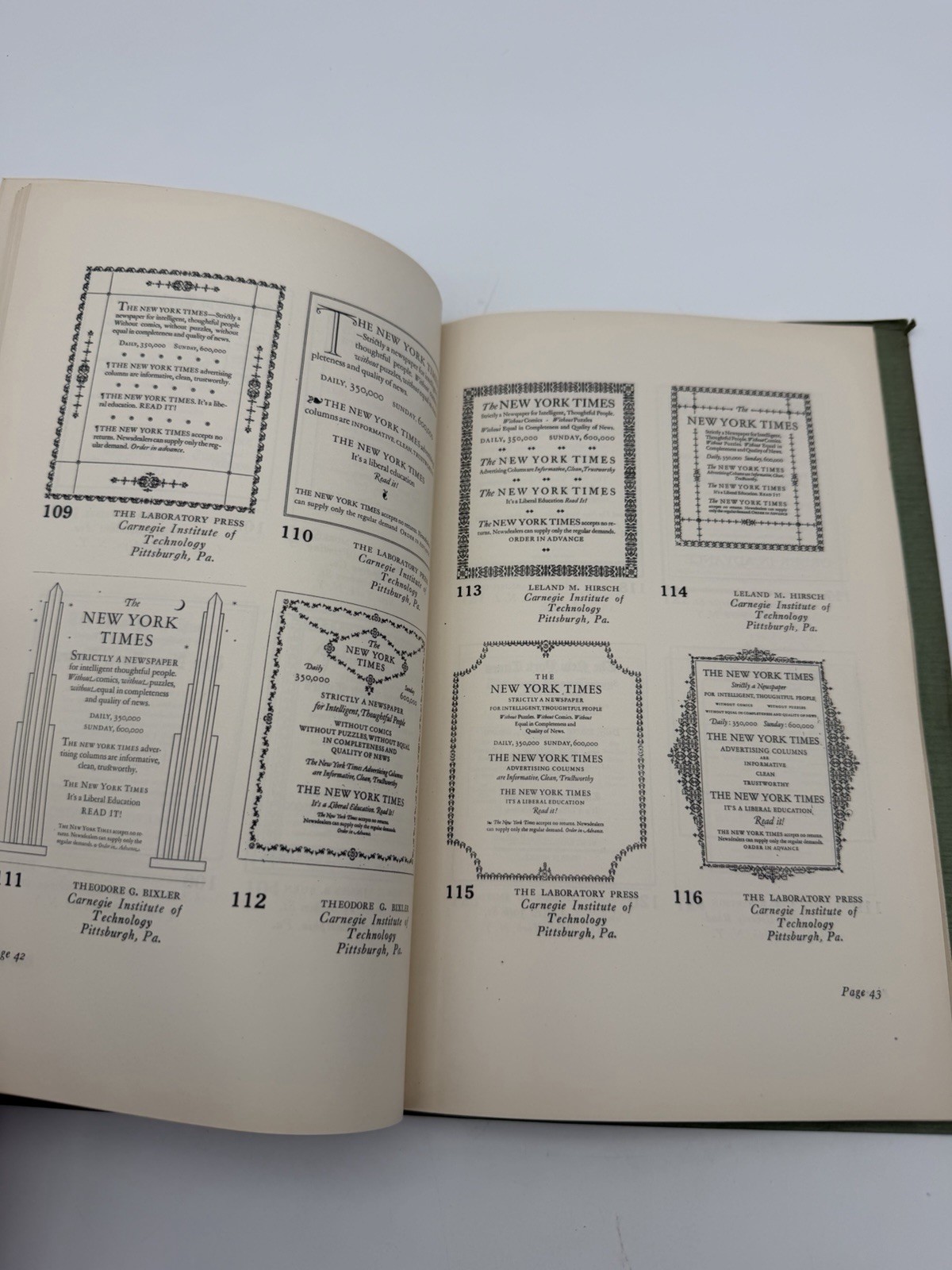 1925 Newspaper Advertising Typography New York Times Printing Design Book