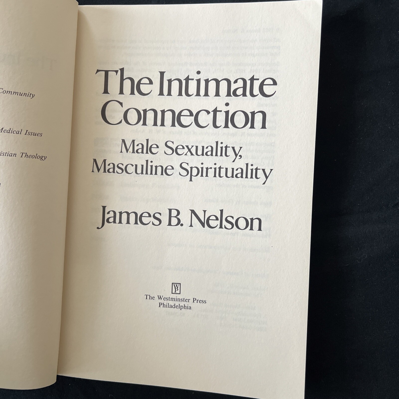 The Intimate Connection James Nelson Male Sexuality Spirituality 1988 Religion