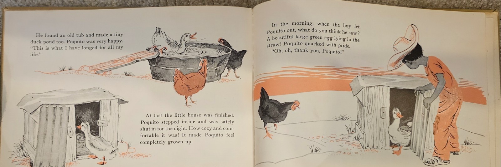 Poquito the Little Mexican Duck 1959 Children s Vintage Hardcover Wonderful Art