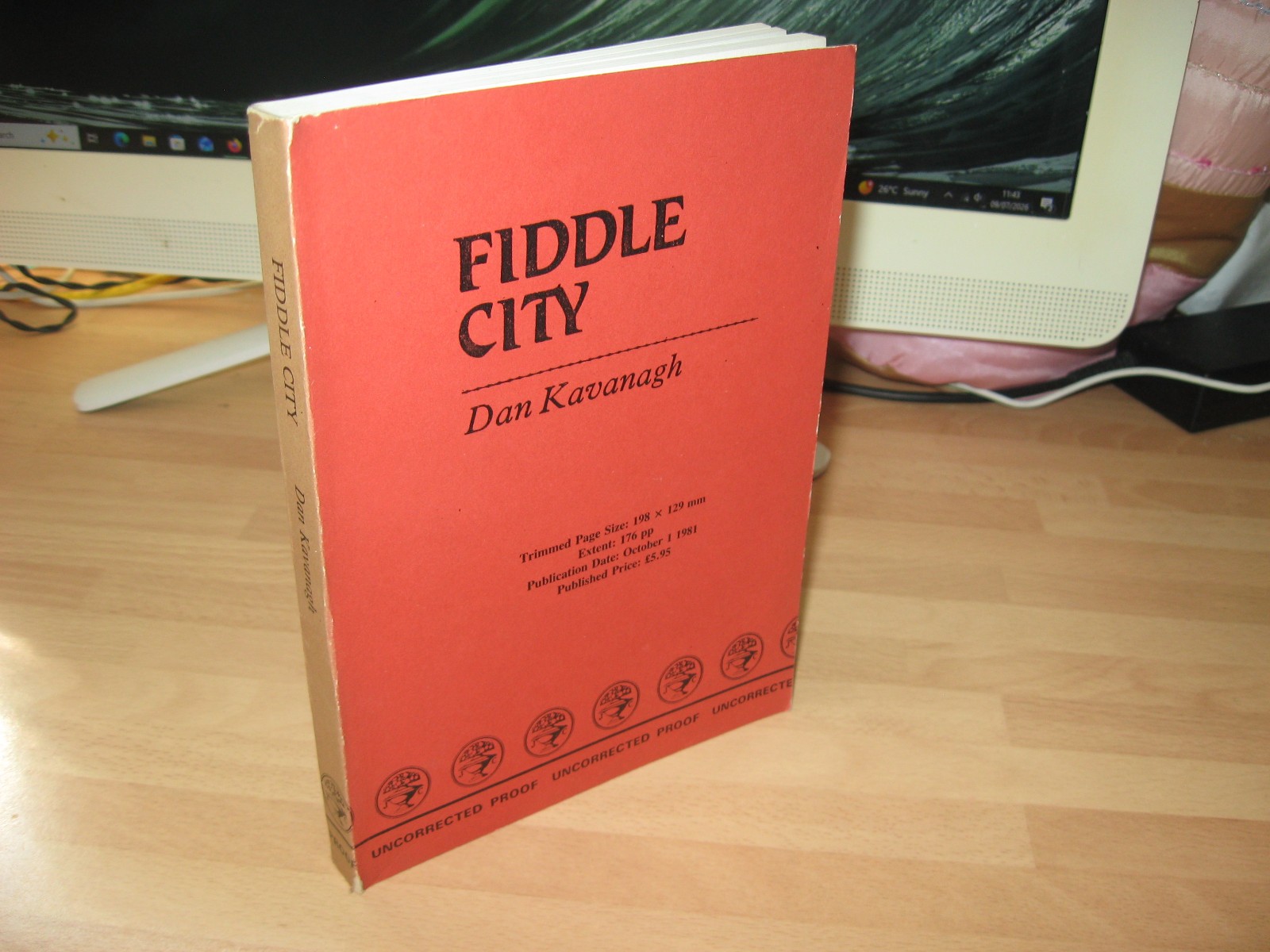 Julian Barnes as Dan Kavanagh rare Fiddle City 1981 Cape uncorrected proof Duffy