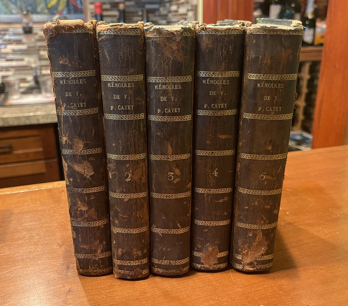 Printed 1789-1790 Five Volume Set Memoires Particulares A L’Historie De France
