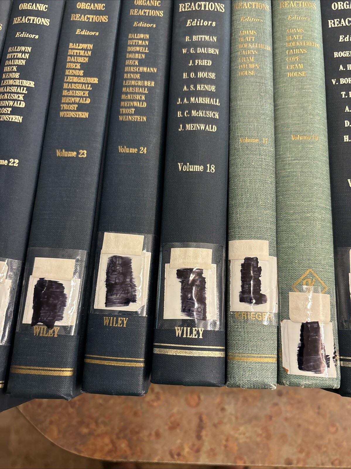 Organic Reactions John Wiley & Sons 23 Volumes 1-24 Missing Volume 19 1942-1976