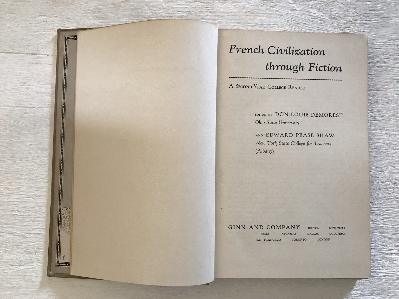 French Civilization Through Fiction 2nd Year College Reader – Don Louis Demorest