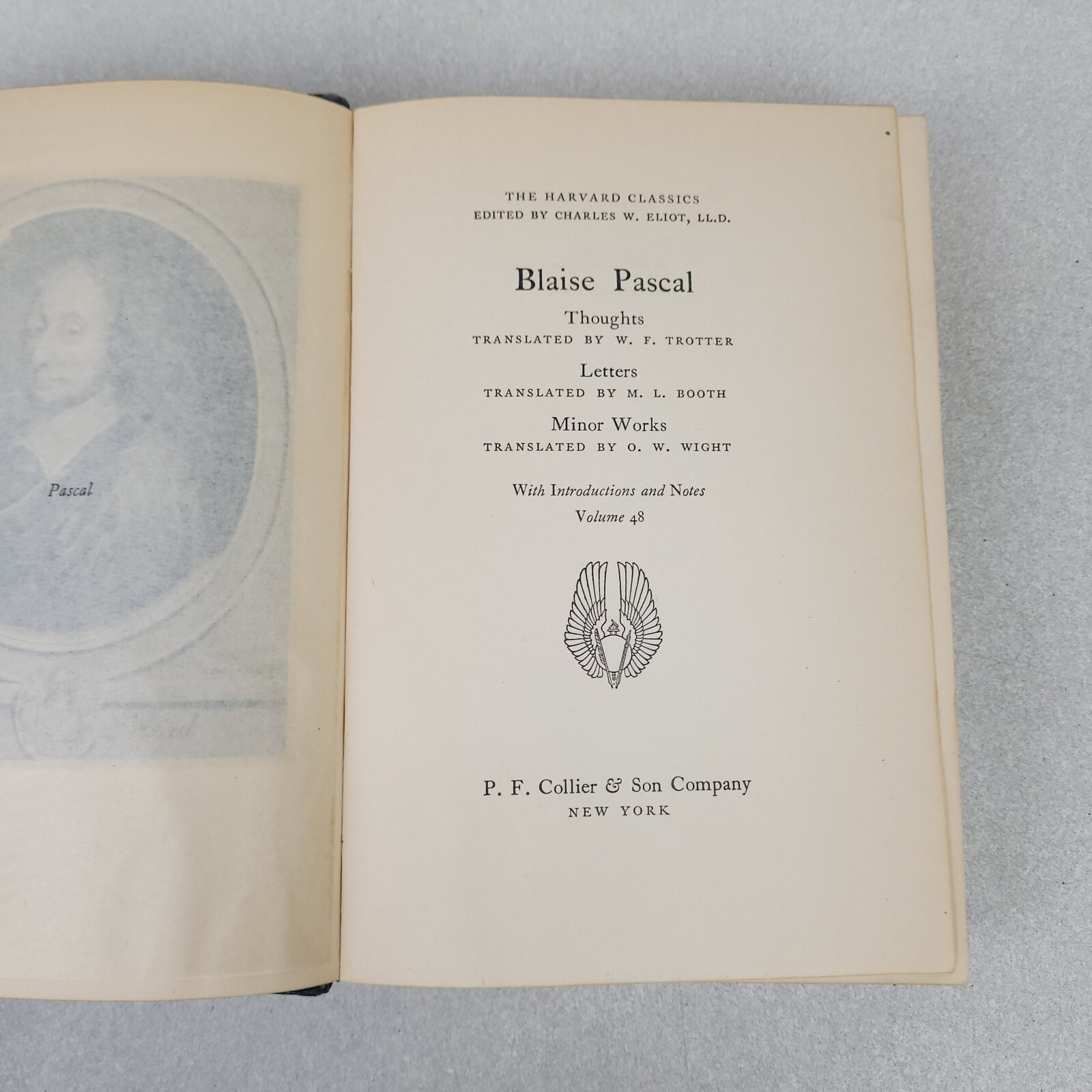 Harvard Classics Vol 48: Blaise Pascal – Thoughts & Minor Works (1910)