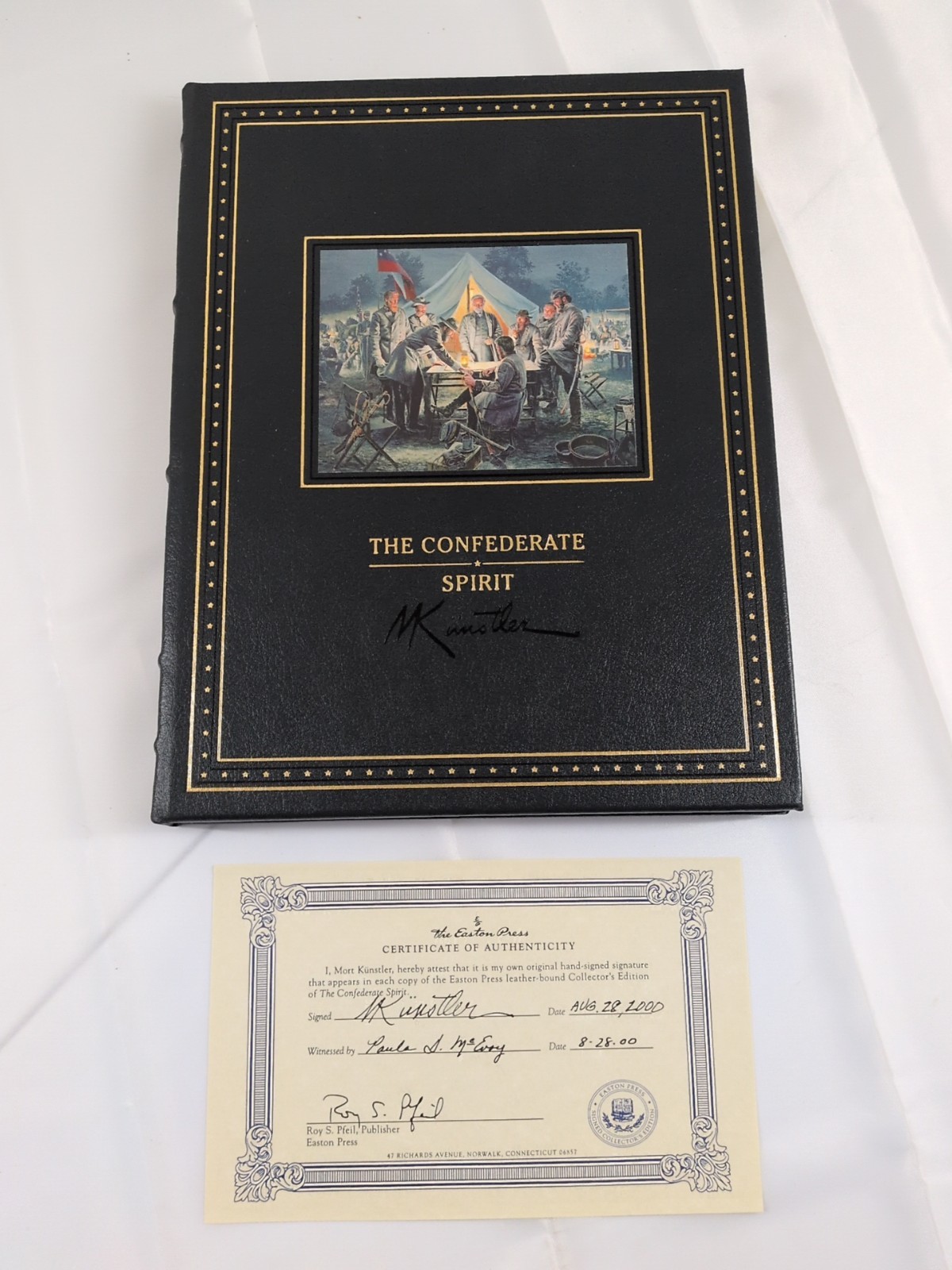 Easton Press Signed THE CONFEDERATE SPIRIT Valor Sacrifice Honor -Mort Kunstler