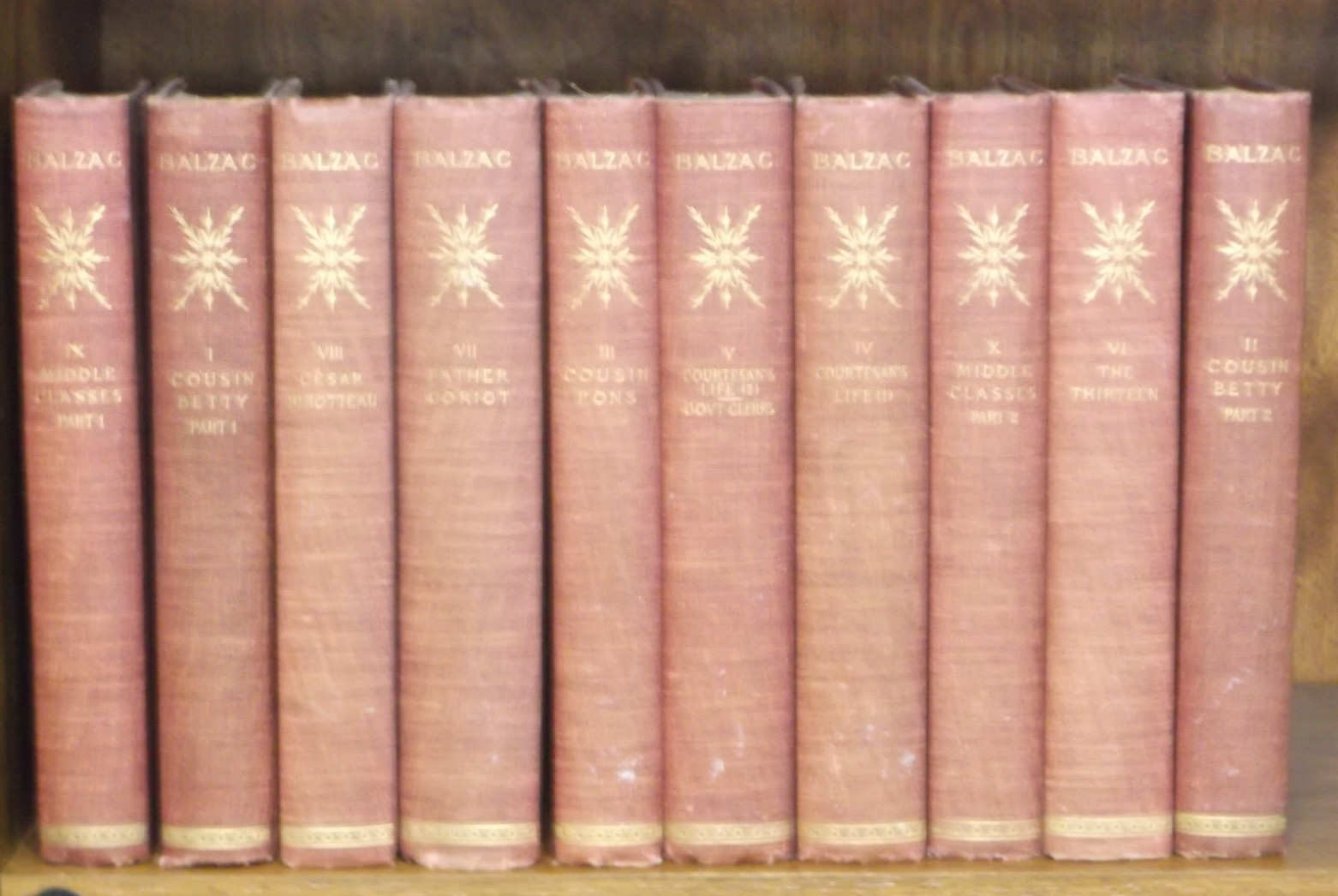 PARISIAN LIFE Honore De Balzac Set of 10 Books -John D. Avil 1901 VG