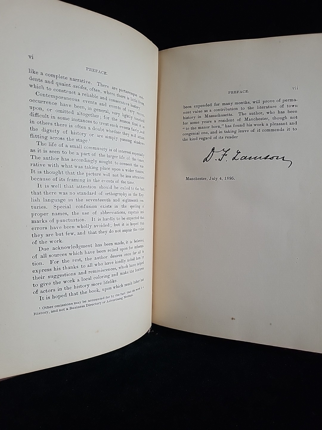 History of the Town of Manchester Essex County, Massachusetts 1645-1895 HC