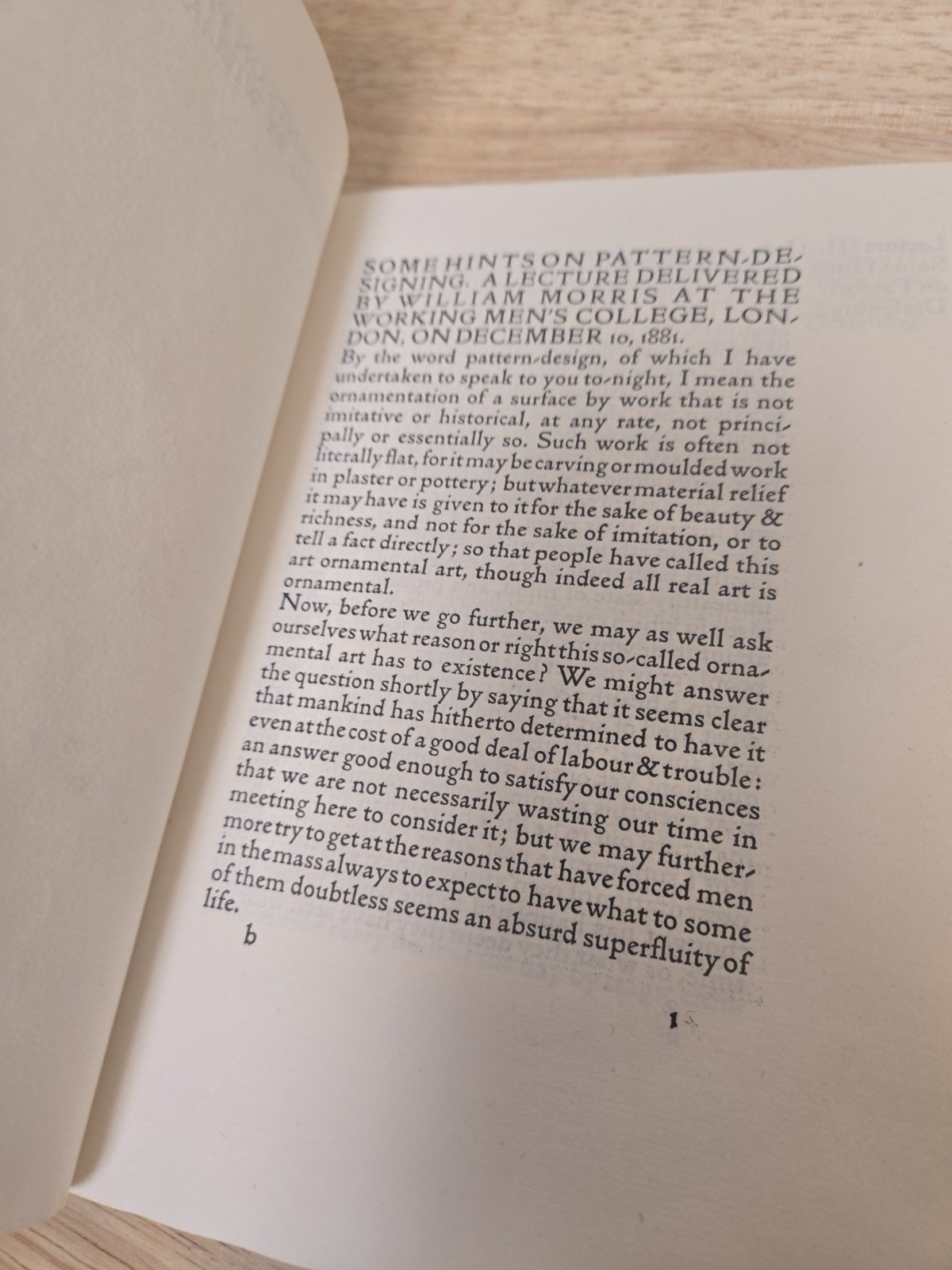 1889 Vintage Book: Some Hints On Pattern-Designing By William Morris