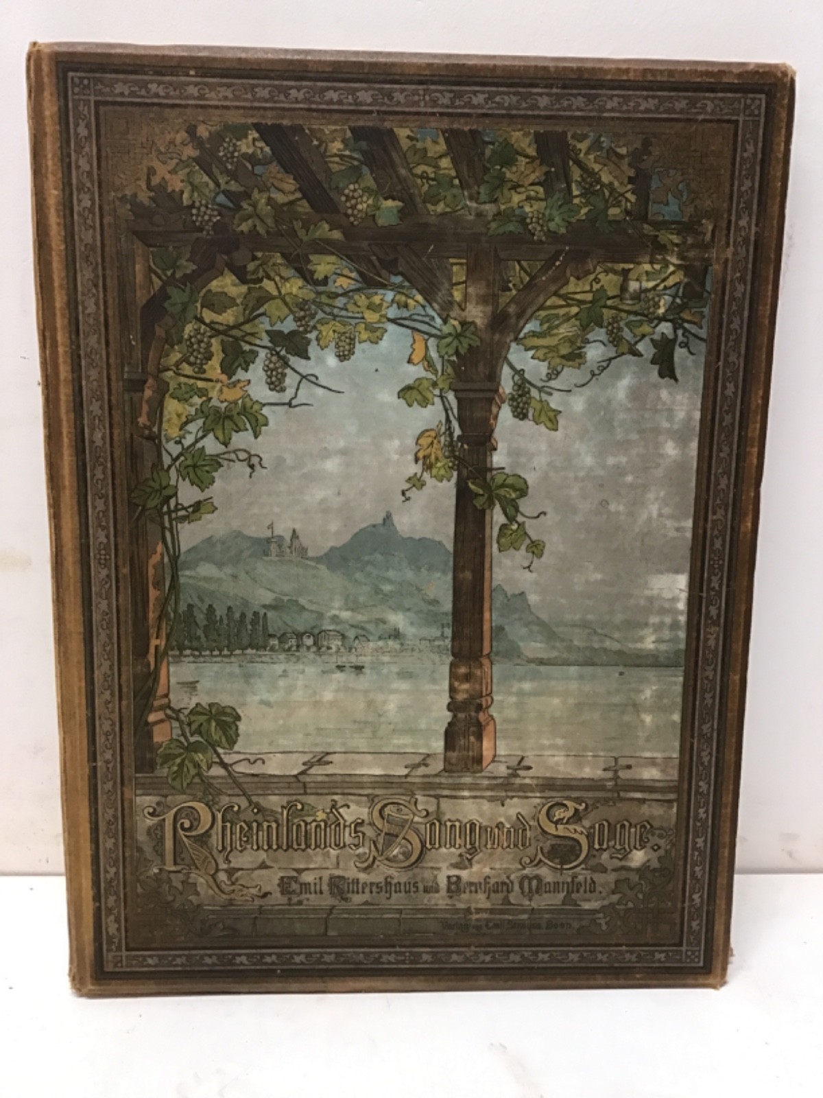 Large Rheinlands Sang & Sage Book w/13 Bernhard Mannfeld Etchings 11.75”x15.5/8”