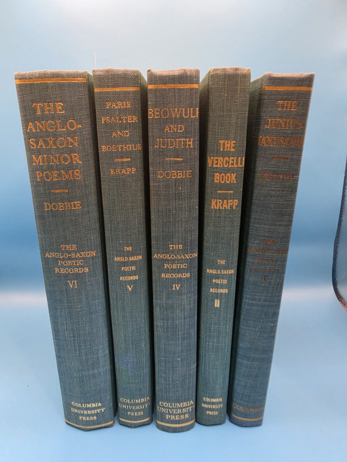 The Anglo-Saxon Poetic Records – 5 Volume Set [1, 2, 4, 5, 6]