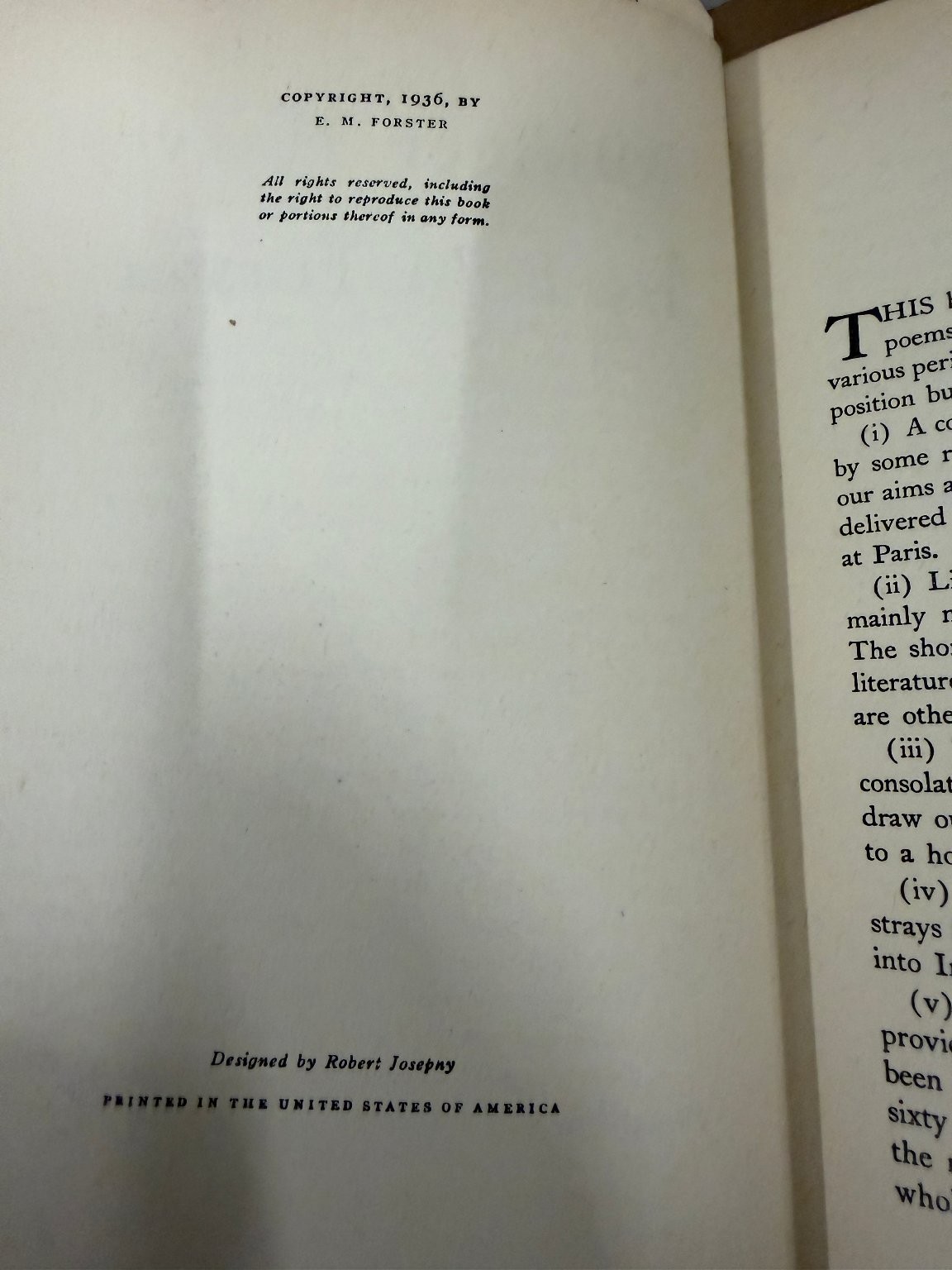 Abinger Harvest E. M. Forster First Edition 1936 Essays Short Stories