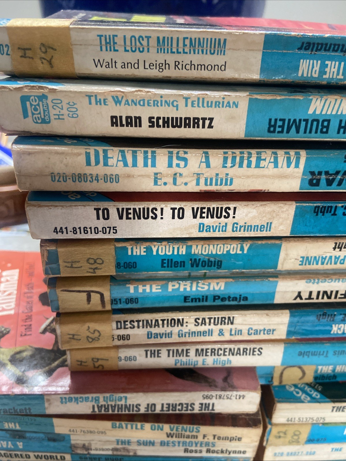 Vintage Ace Double Paperbacks SCI-FI lot of 24 science fiction novels 1960s