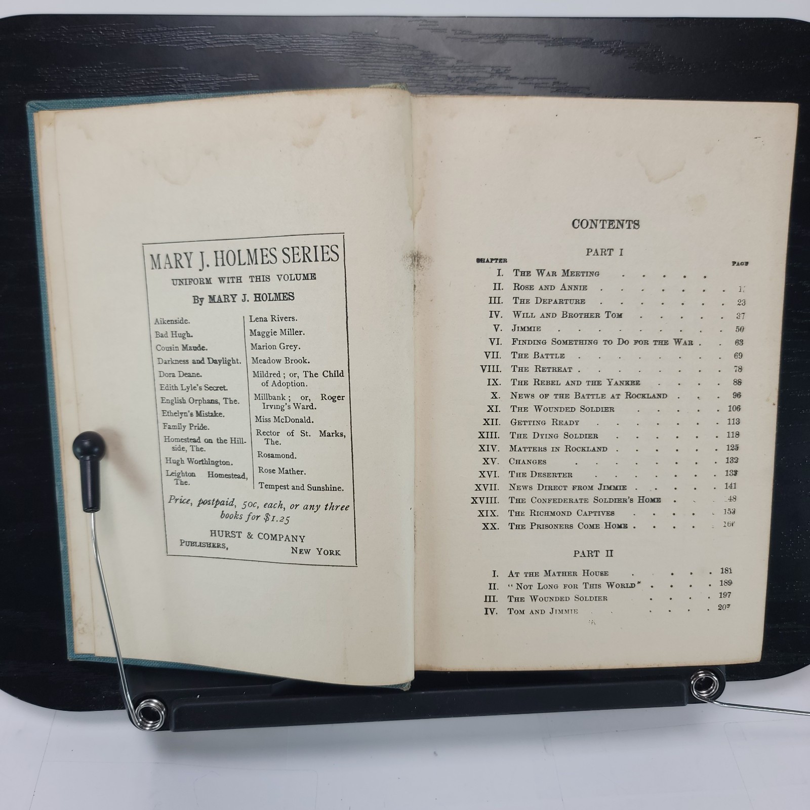 Rose Mather Mary J Holmes Civil War Pictorial Hardcover Hurst Antique