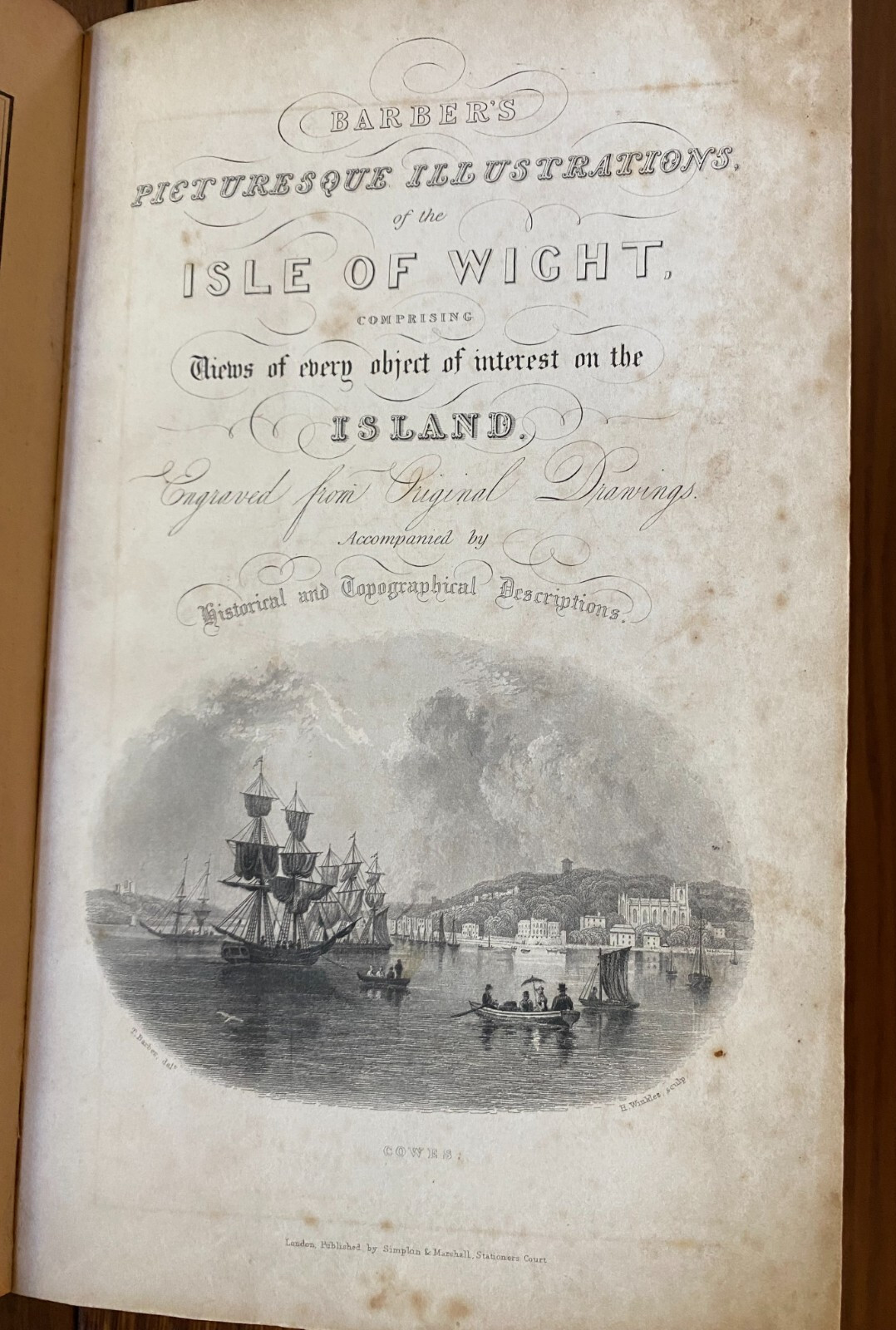 Barber’s Picturesque Illustrations Isle of Wight c 1882 Antique with Map