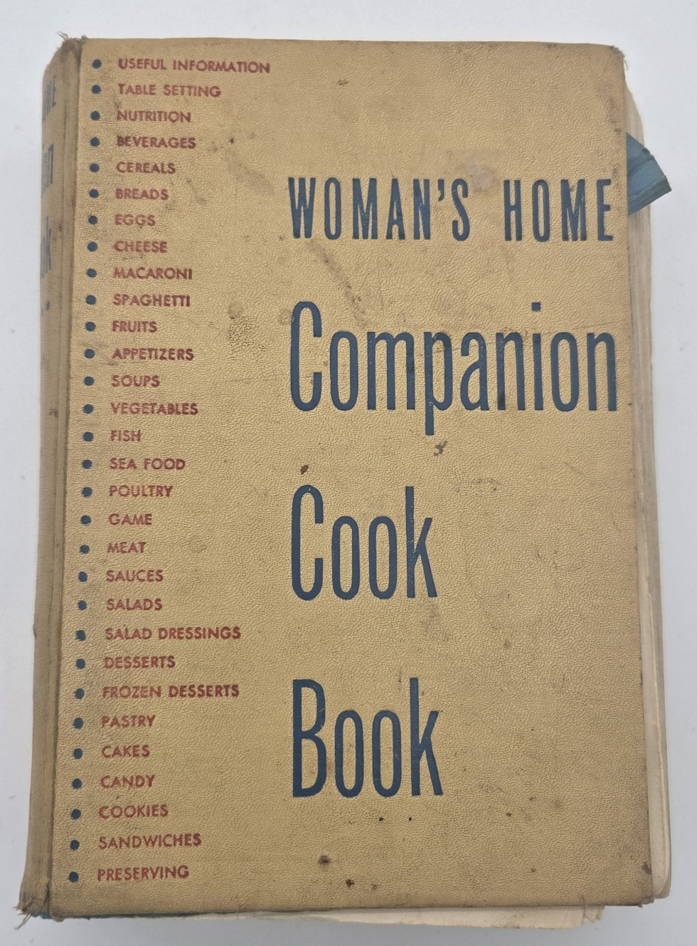 Vtg Womans Home Companion Cook Book 1942 P.F. Collier & Son Cookbook Hardback