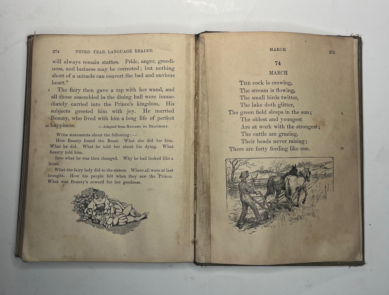 Third Year Language Reader, Baker,Carpenter, andBrooks, 1900, Vintage