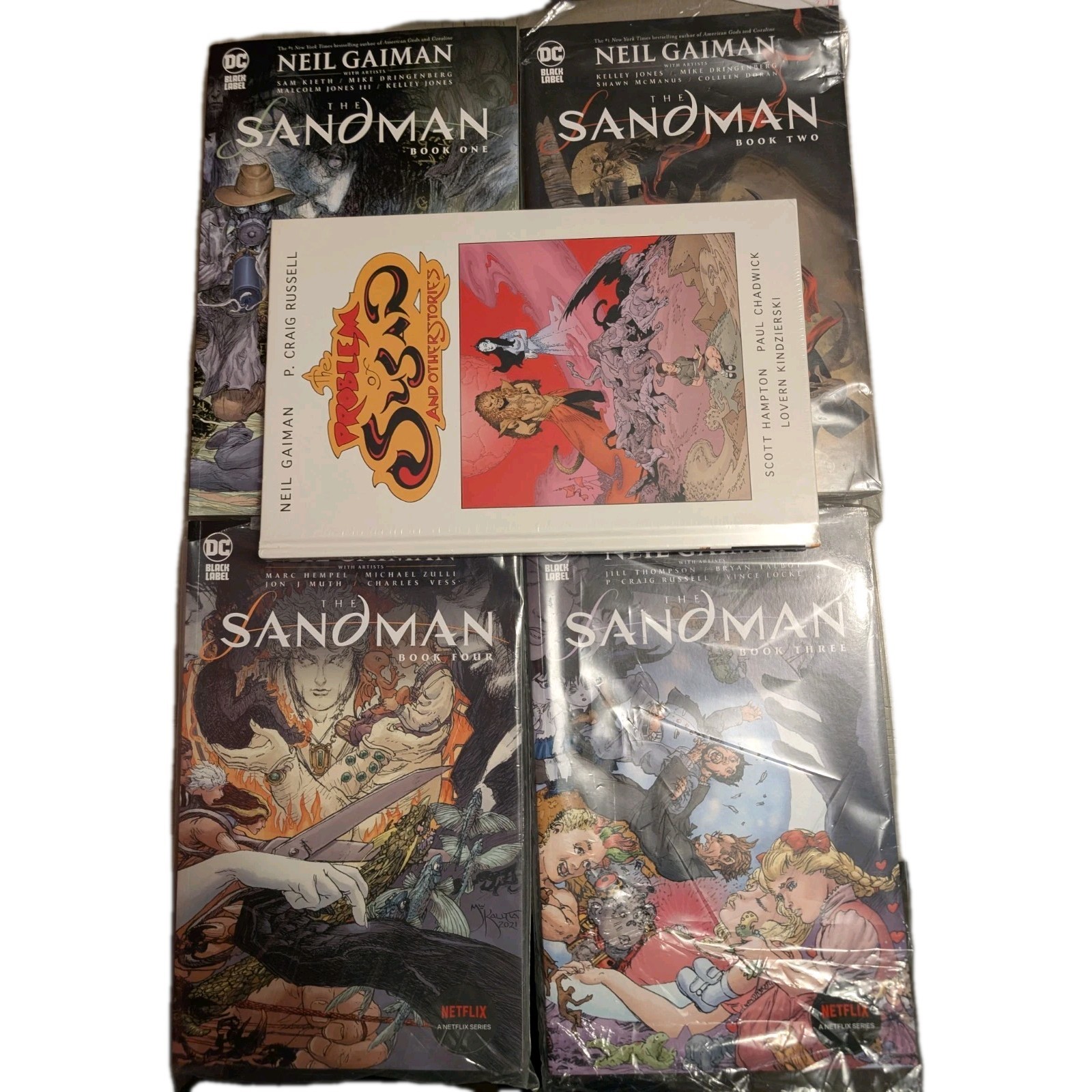 Lot Of Neil Gaiman Books – Sandman 1-4 DC Black Label The Problem Of Susan