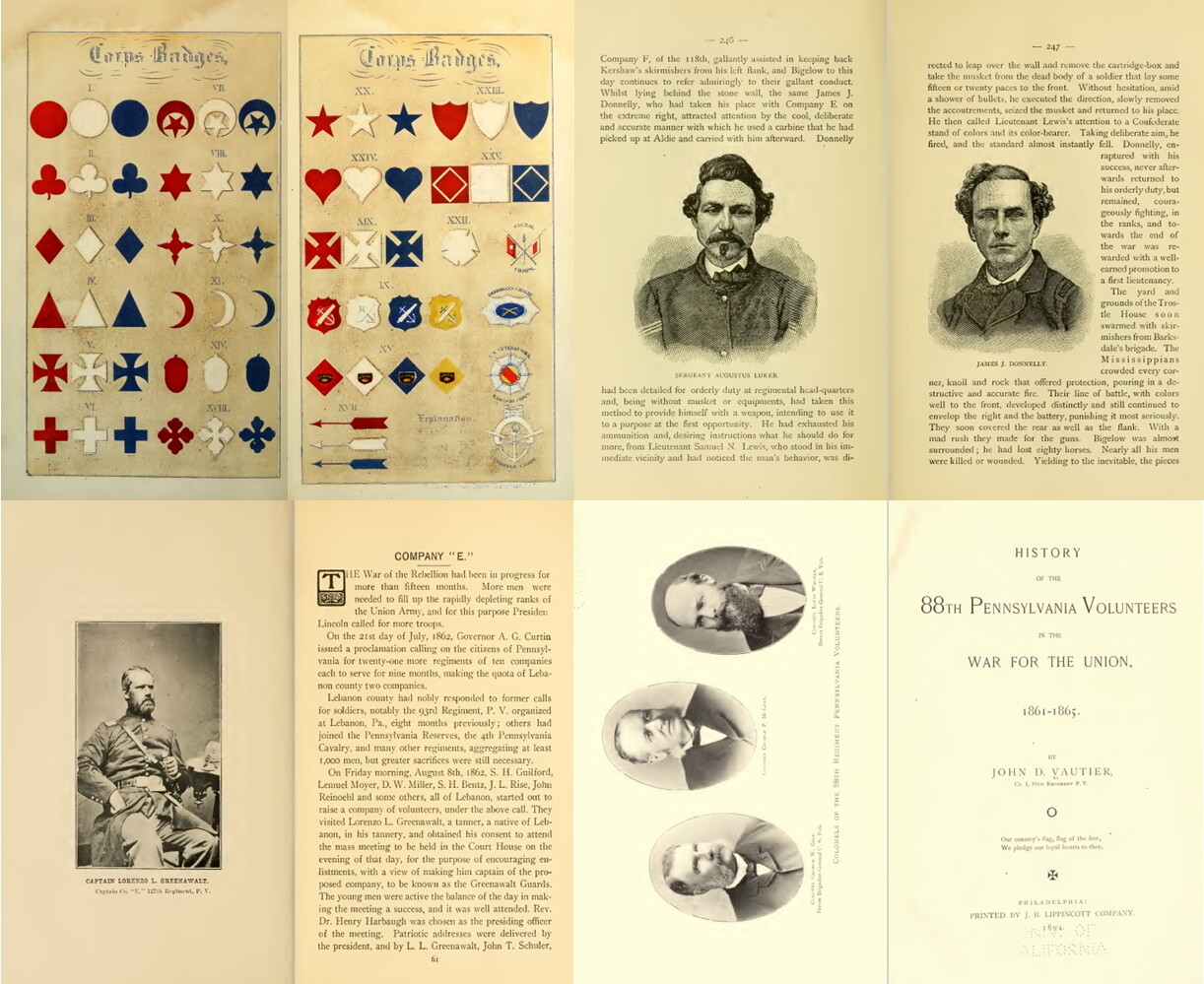 89 Old Books on Pennsylvania in Civil War History Genealogy Records Vol.1 on DVD
