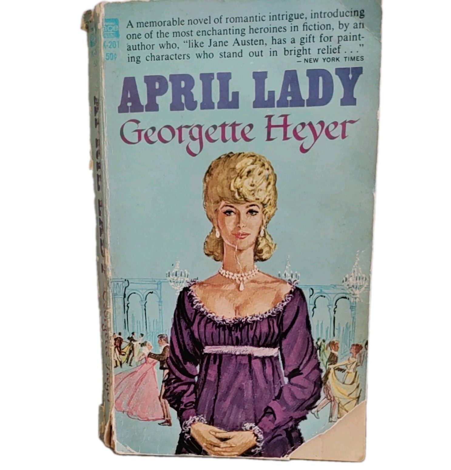 Georgette HEYER April Lady 1957 vtg PB Romantic Intrigue Comedy Historical Book