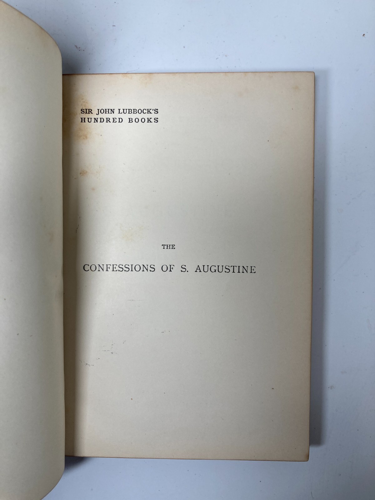 c1890 St Augustine Confessions Lubbock Hundred Books Full Crimson Morocco AEG