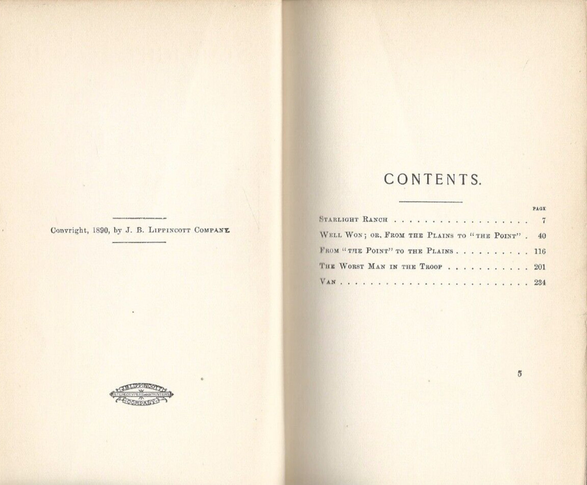 STARLIGHT RANCH by General Charles King (1900 HC)