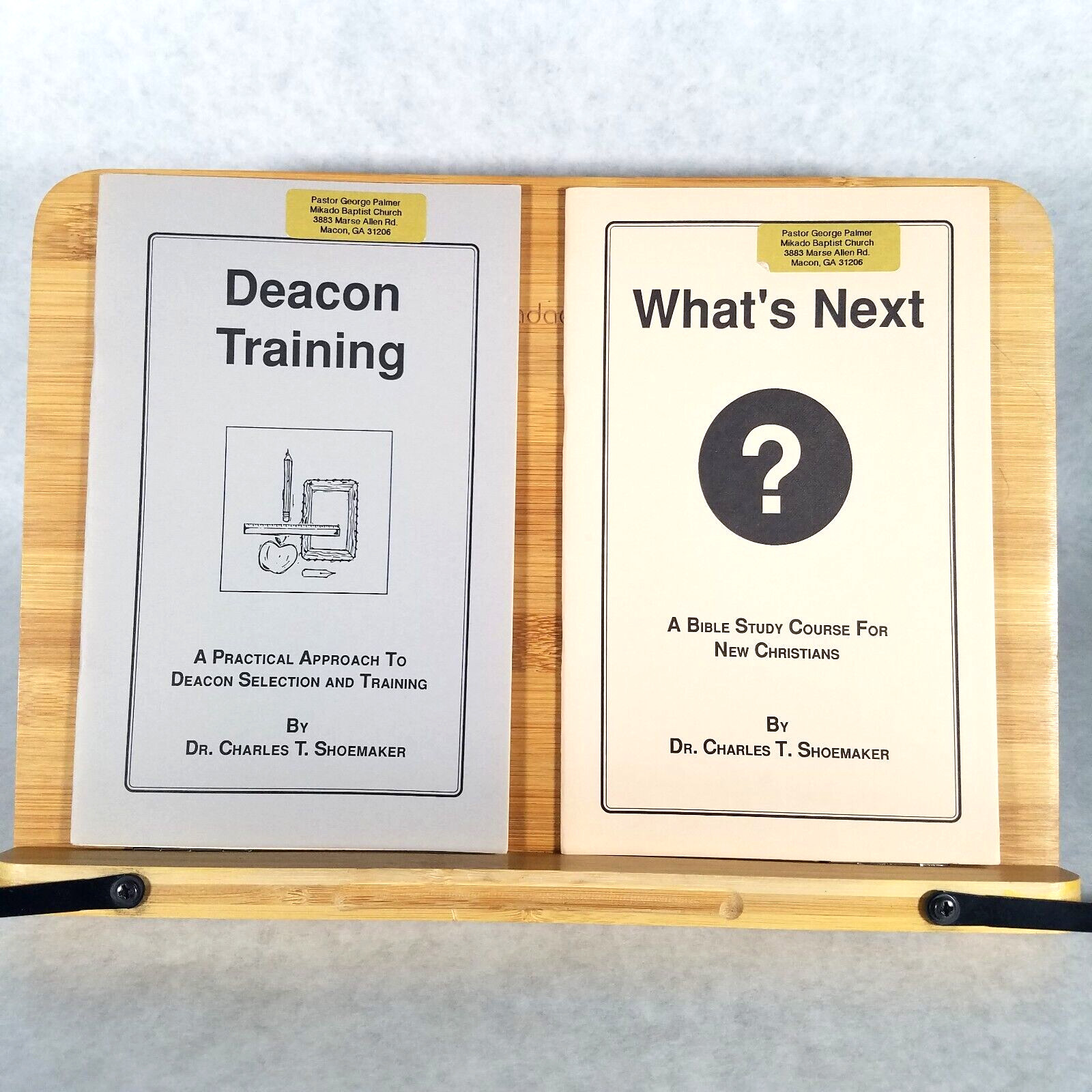 Charles T. Shoemaker Lot of 2 Stapled Paperback Training Booklets