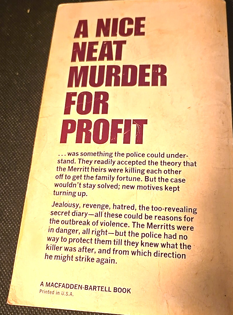 Gift Of Death Edward S. Aarons 1970 MacFadden Paperback Vintage Gothic Suspense