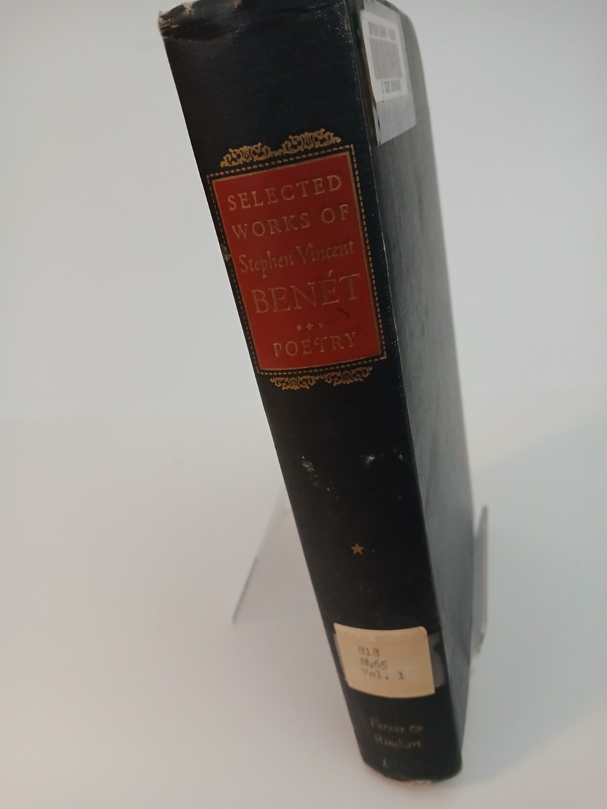 Selected Works of Stephen Vincent Benet : Vol 1 Poetry (1942, Hardcover)