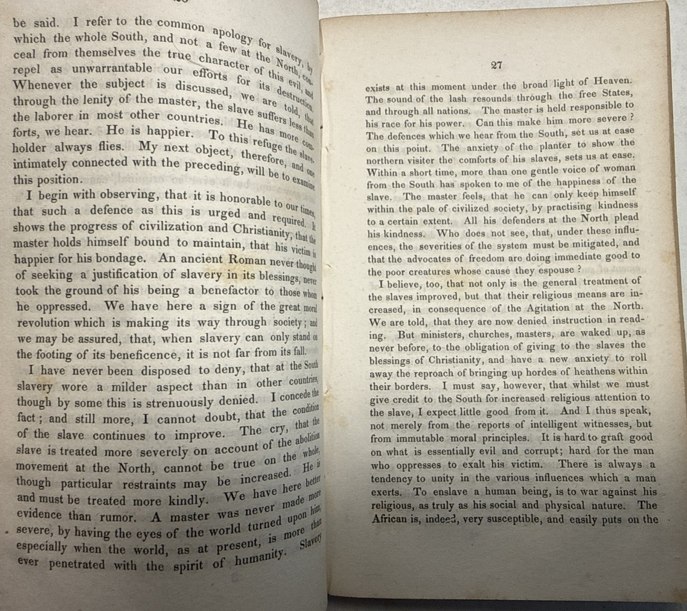 Remarks on Slavery Question Jonathan Phillips Channing 1839 1st ED Antique Book