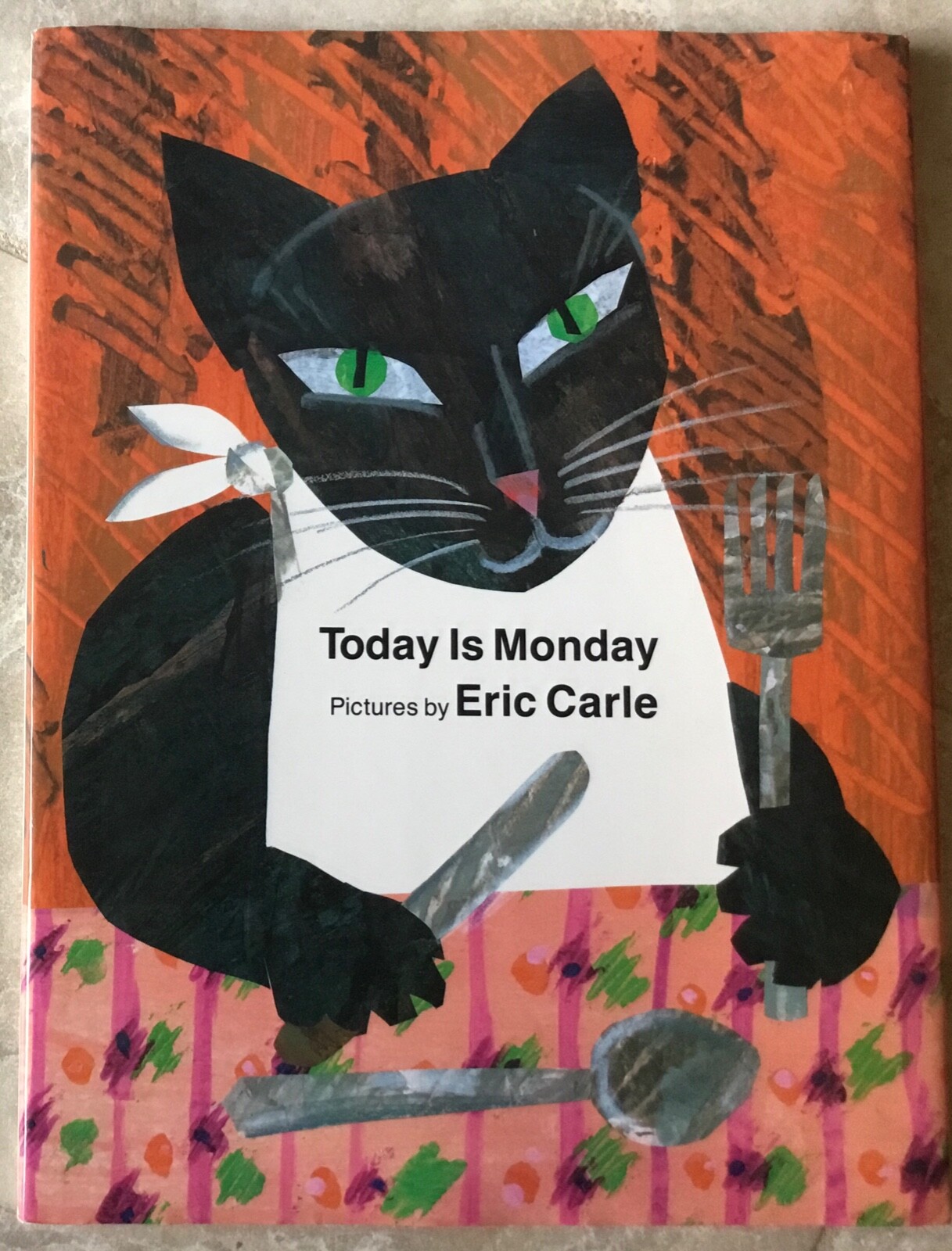 VG 1993 First Edition Hardcover in a DJ Today is Monday Eric Carle Caterpillar