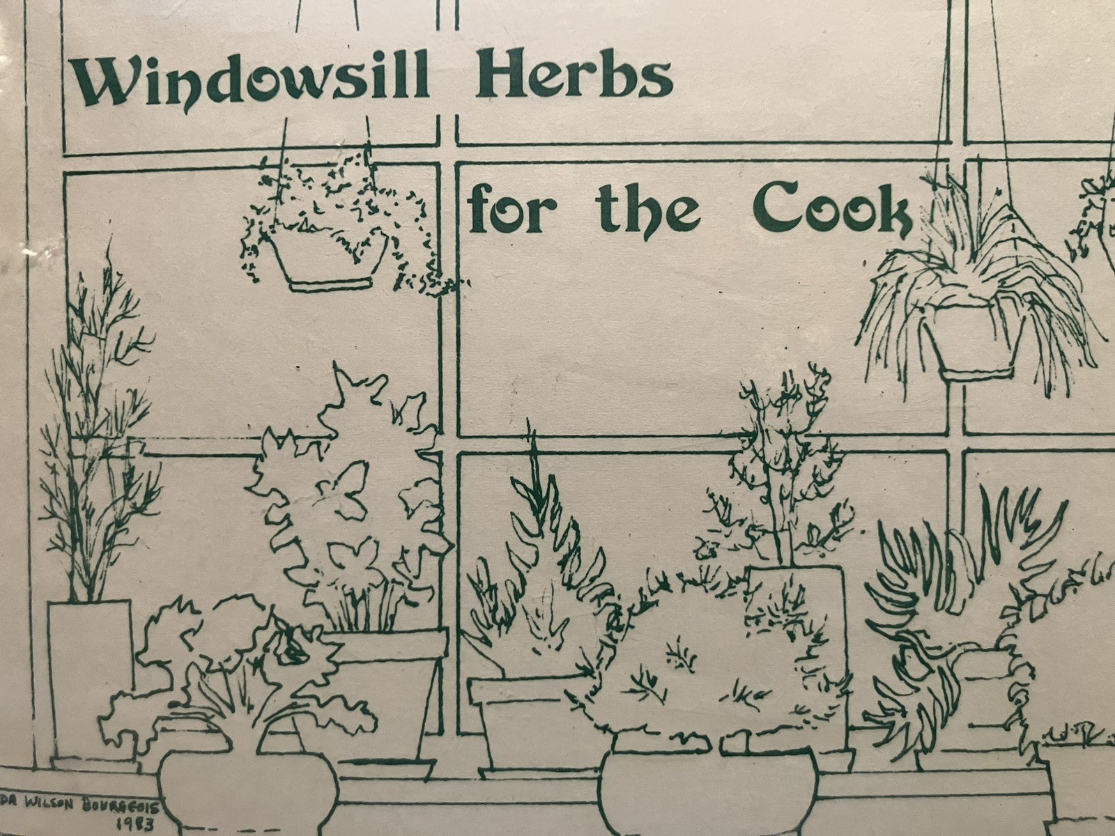 WINDOWSILL HERBS FOR THE COOK 1983 American Herb Society RARE Nothern Illinois