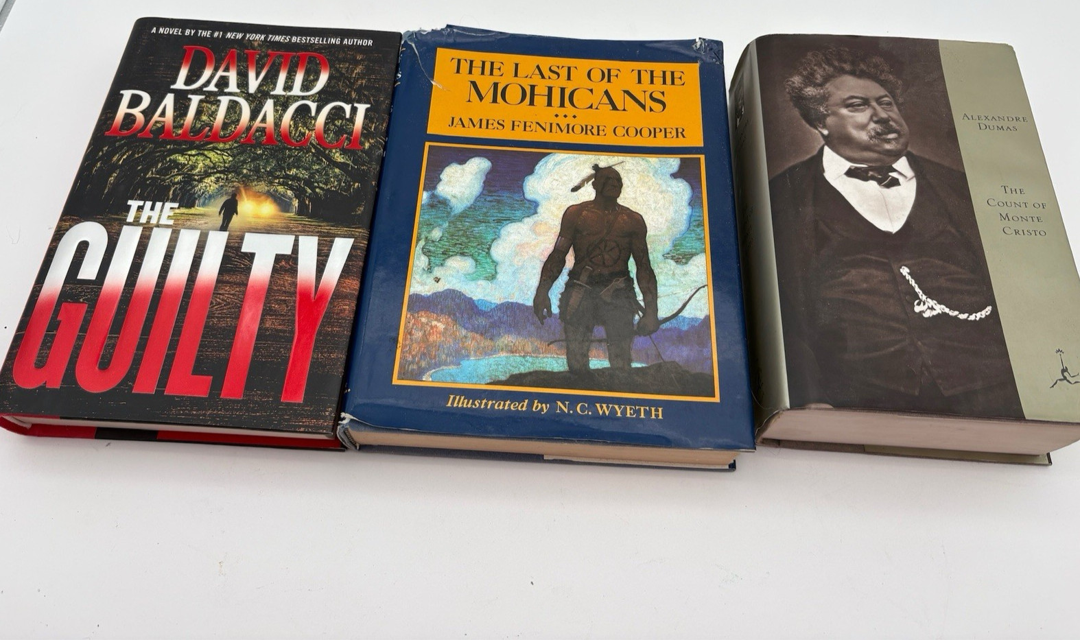 Lot 3 Hardcover Books Good condition Last of Mohicans, Count Monte Cristo