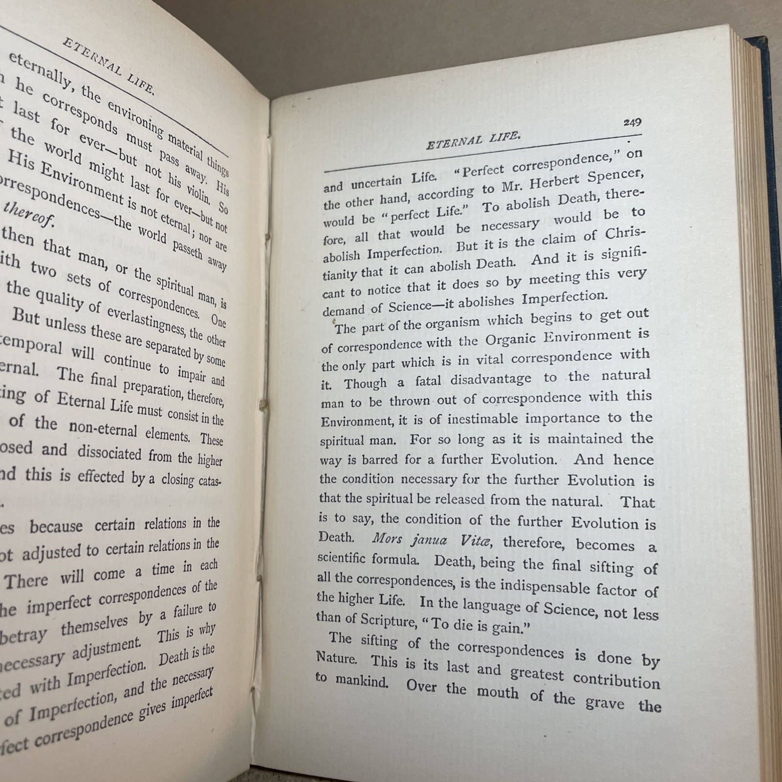 Natural Law and the Spiritual World 1885 H. W. Drummond Antique Hardcover
