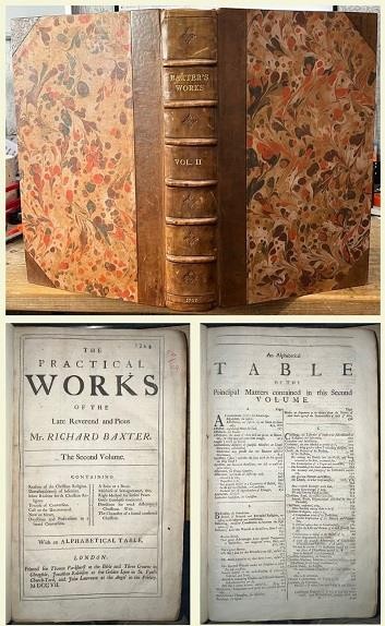 1707 Richard Baxter ‚The Practical Works In 4 Folio Vols‘ Rare Theological Works