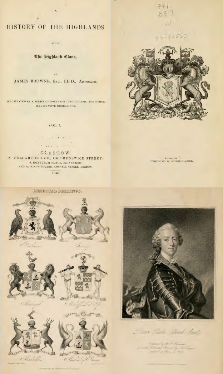 A History of the Highlands and the Highland Clans Scotland (1840) -4 Vols on DVD