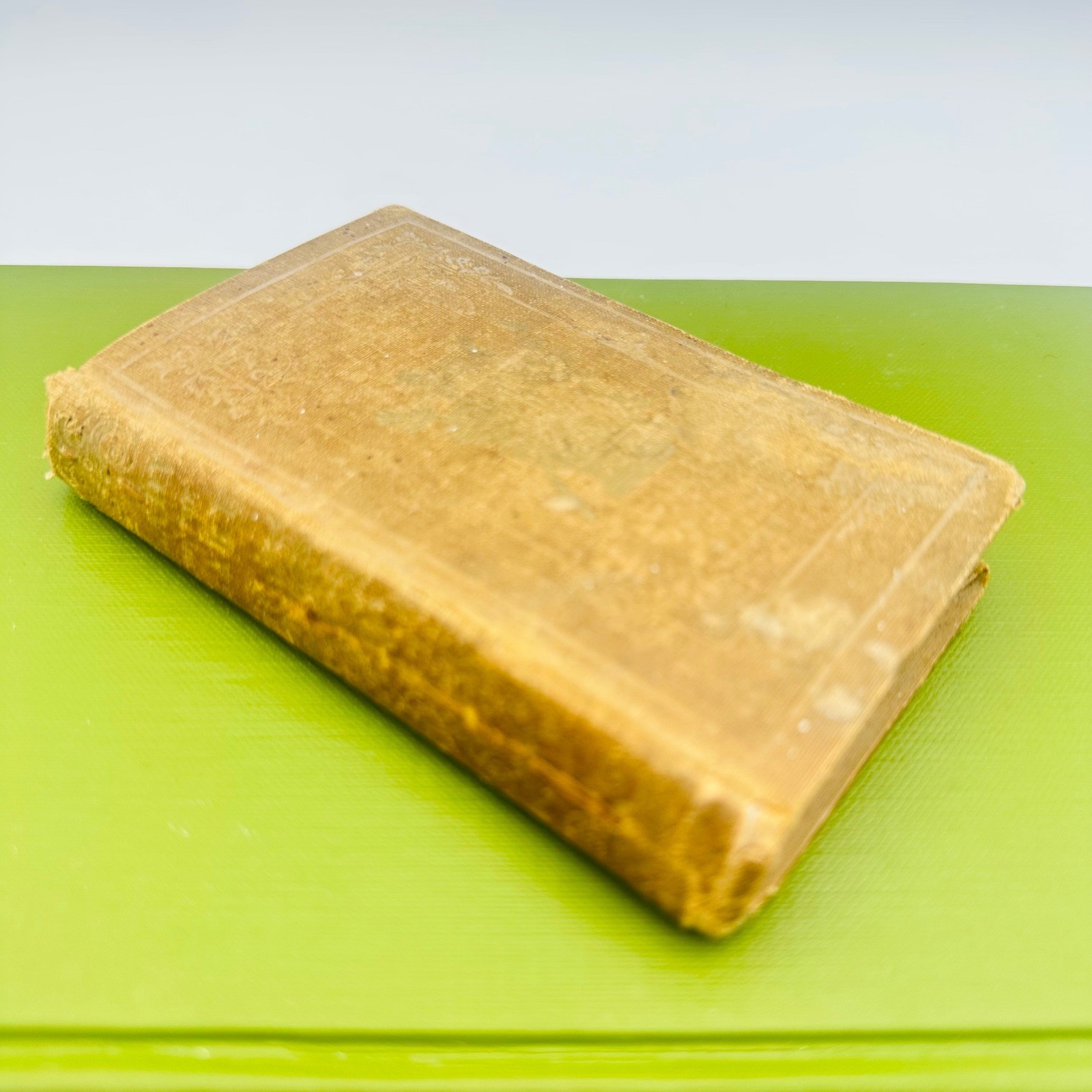 Sir Walter Scott The Lady of the Lake Antique Poetry Book Hardcover Tan Pocket