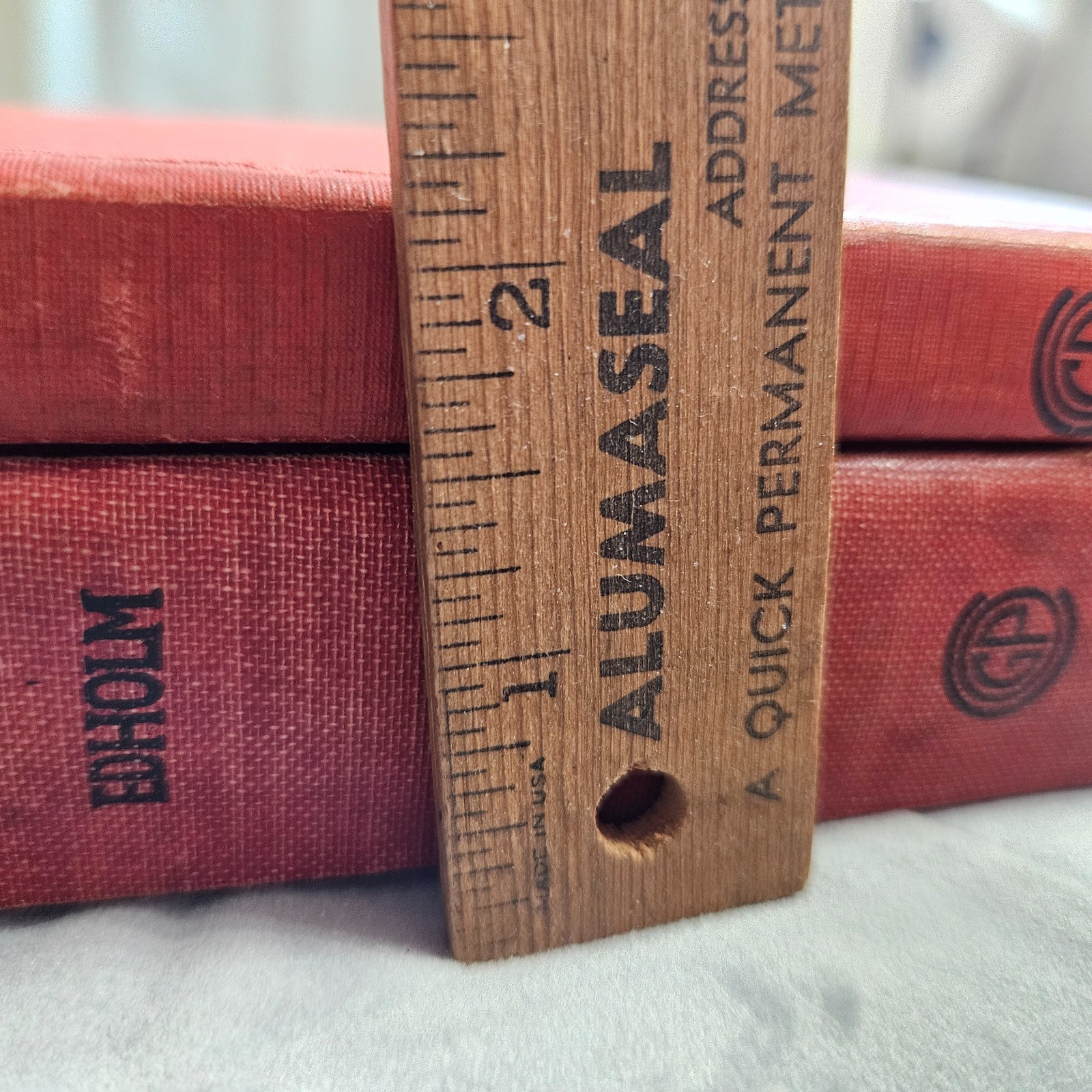 VINTAGE Lot of 2 RED 1932 Books Secret of the Sundial & Merriweather Girls 1stEd