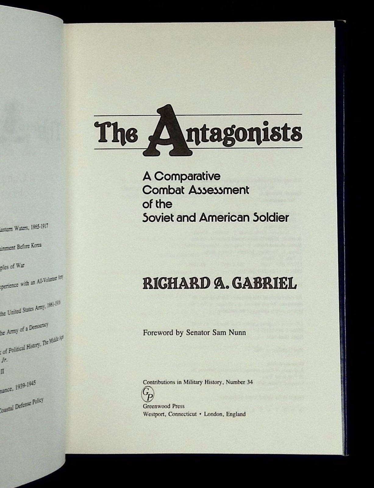 Richard A Gabriel / Antagonists Comparative Combat Assessment of the Soviet 1st