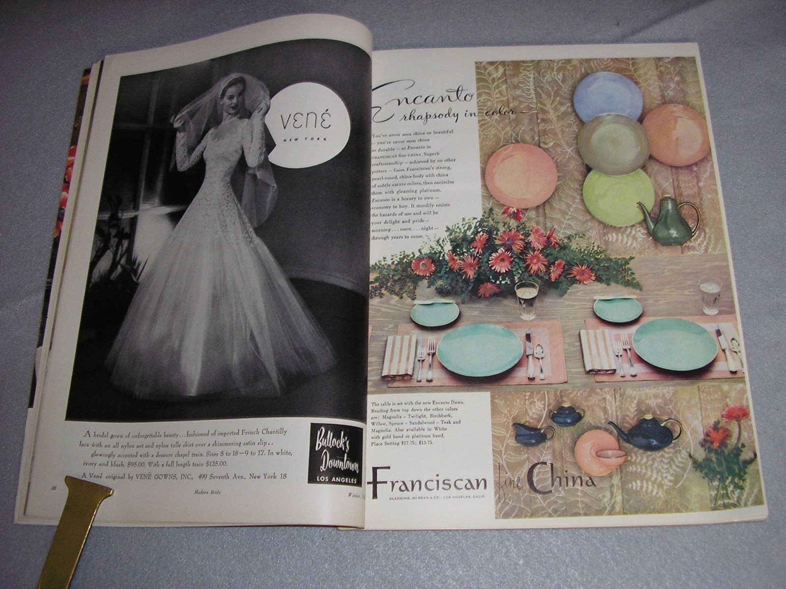 Vintage Bridal Magazine Book Guide for the Bride Wedding Dress Marriage etc 1954