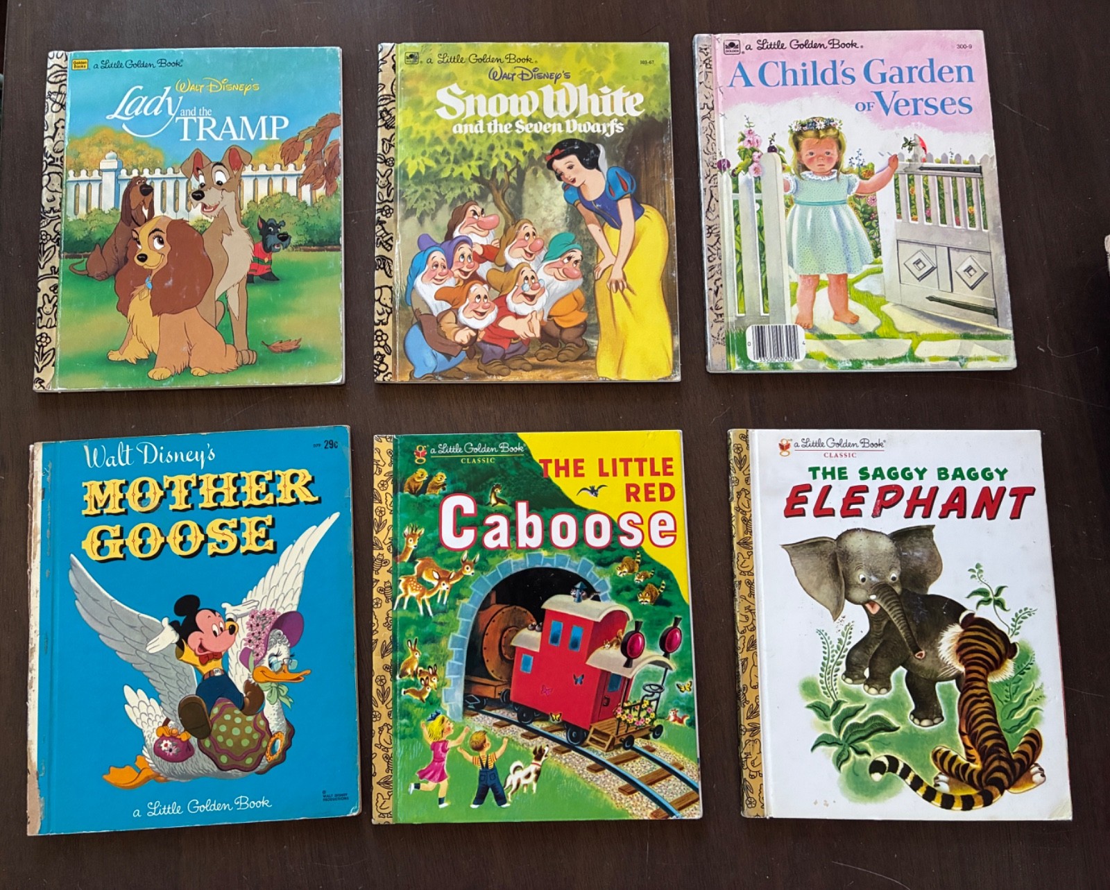 VTG Little Golden Books Lot of 16 1960s-80s Snow White 101 Dalmatians Train