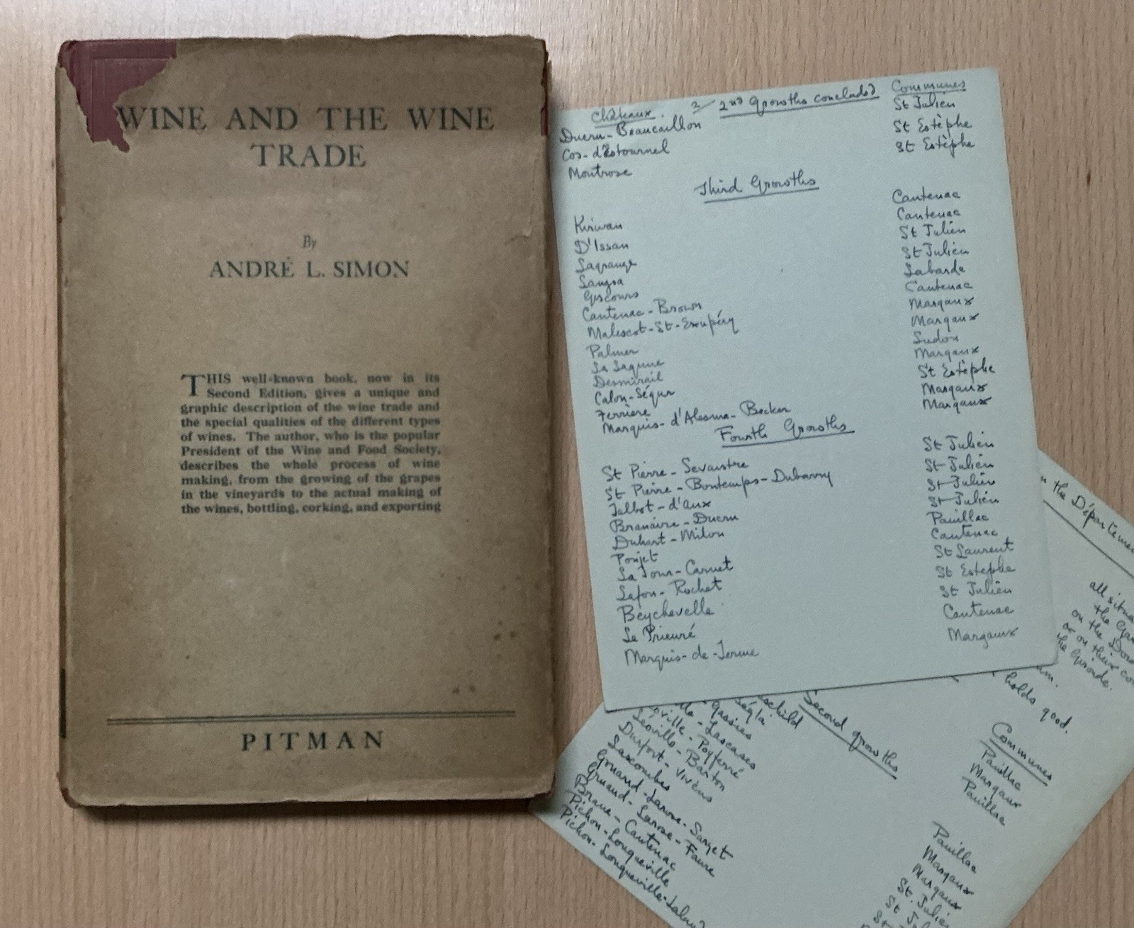 The Scots Cellar 1956 Notes On A Cellar Book 1921 Wine & Wine Trade 1934 RARE HC