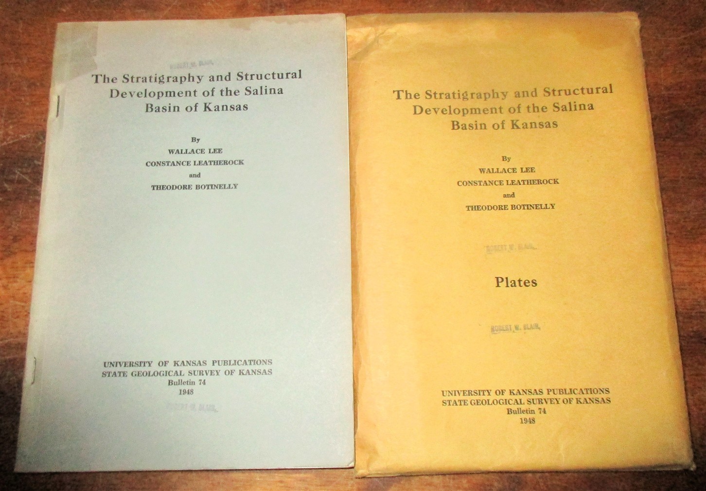 GEOLOGY KANSAS 1948 SALINA BASIN STRATIGRAPHY STRUCTURE OIL GAS WITH MAP PACKET