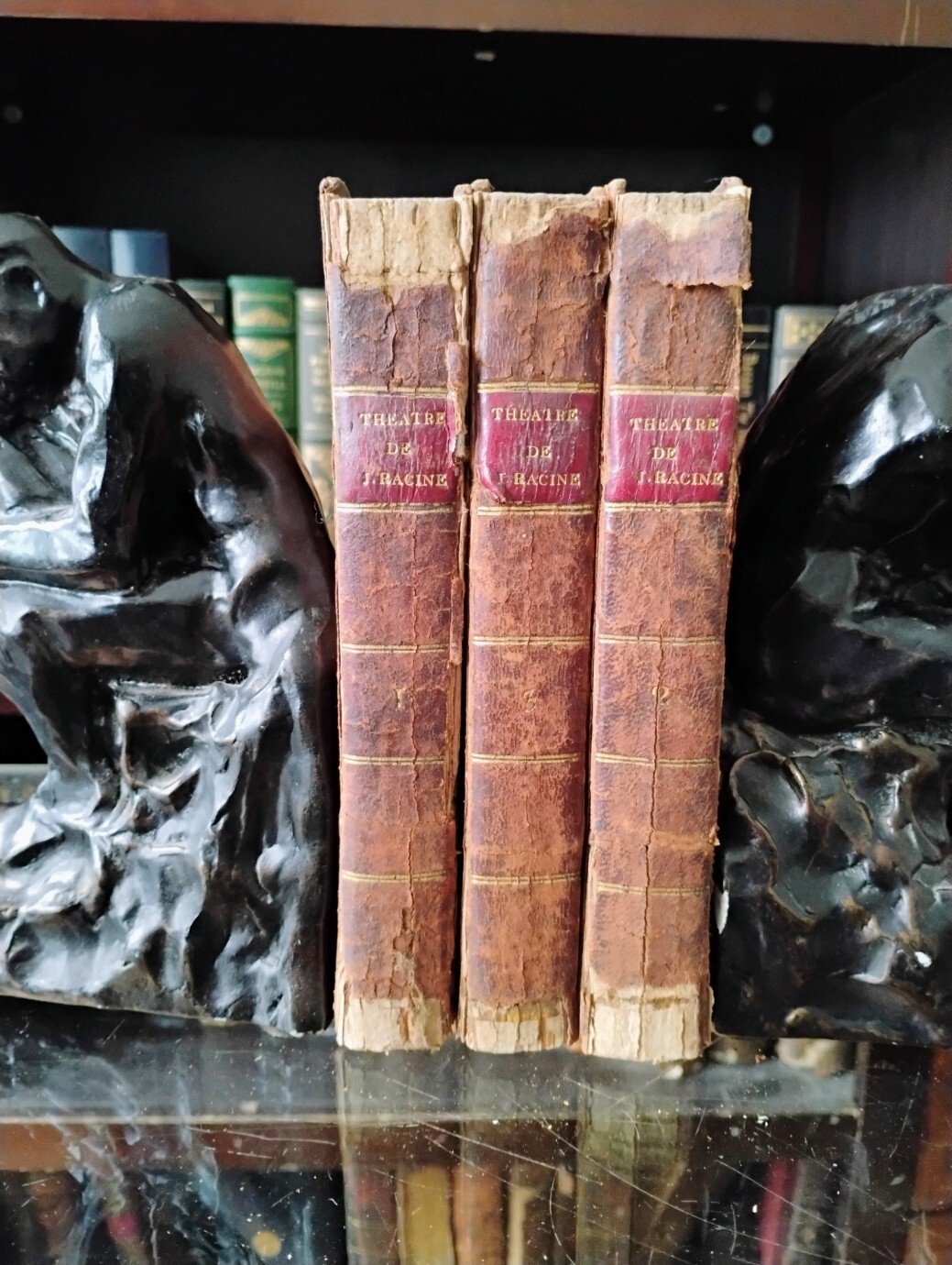 1795 Theatre De J. Racine 3 Volume Set Leather