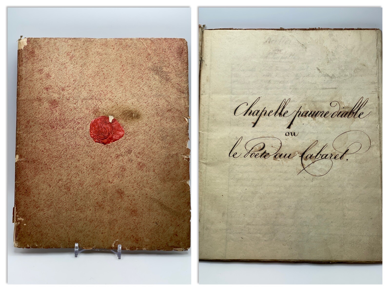 1821 Opera Libretto Chapelle Pavre Diable ou la Poete au Cabaret By E. Luillier