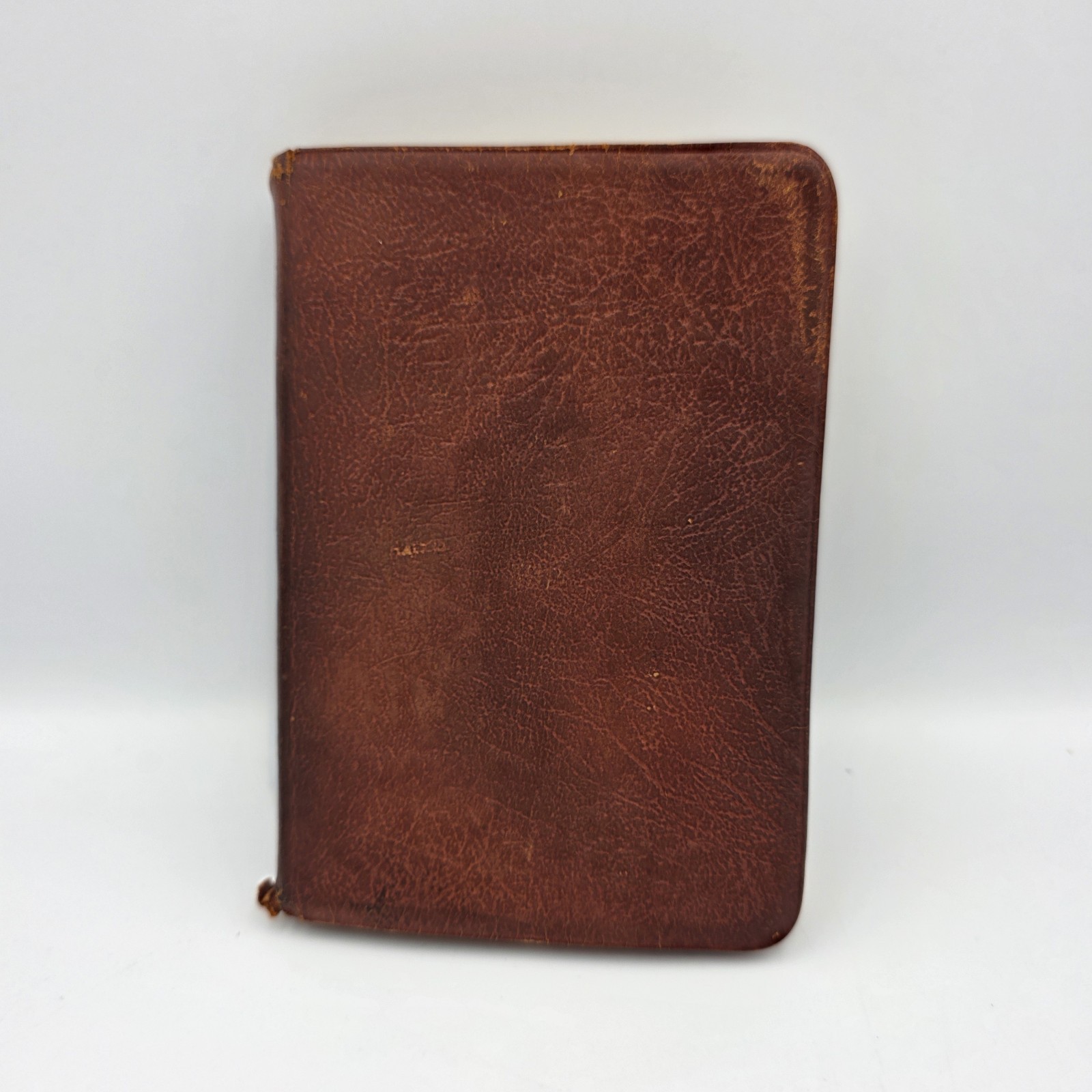 Rare Vtg Cambridge Cameo 16mo King James Holy Bible Red Letter Brown Leather